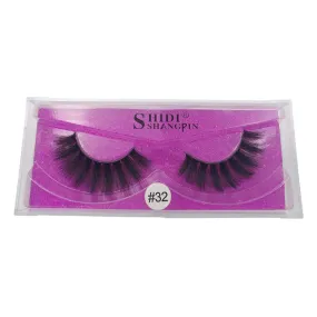 1 Pair 3D Eyelashes Extension Fibre False Eye Lashes Makeup Long Natural #32
