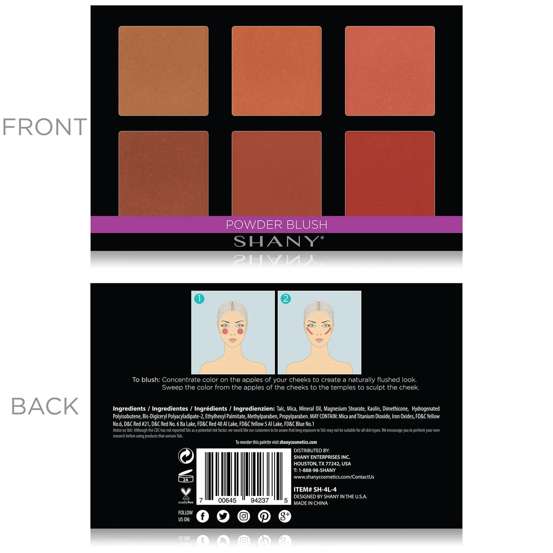 4-Layer Contour/Highlight Makeup Set - Refills