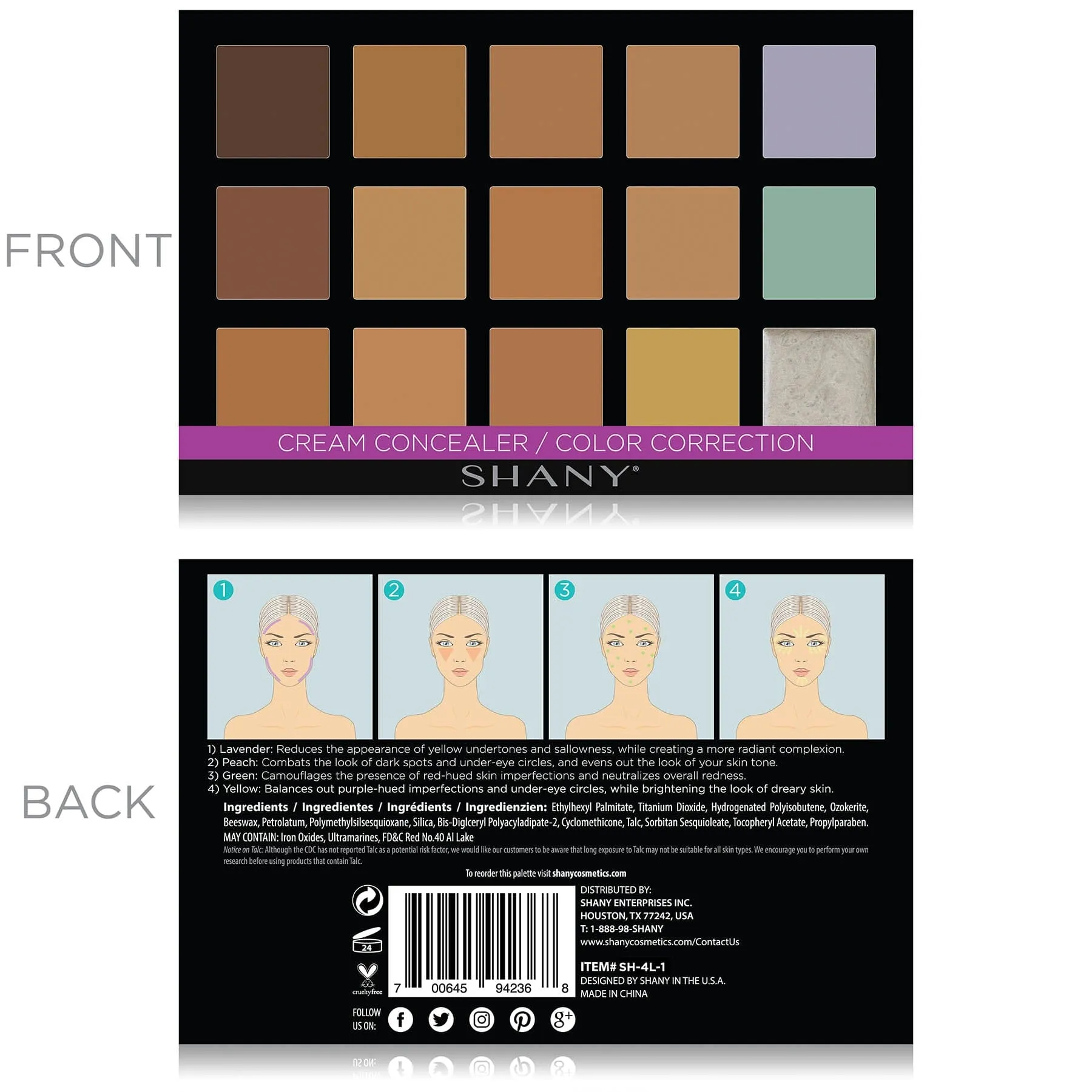 4-Layer Contour/Highlight Makeup Set - Refills