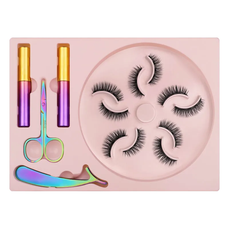 5 Magnets 5 Pairs Magnetic Eyelash and Eyeliner Kit,2 Tube of Eyeliners and 1 Tweezers 1 Scissors 003