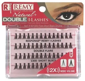 Bee Sales Remy Response I Lashes Double Flare Black 130D Short