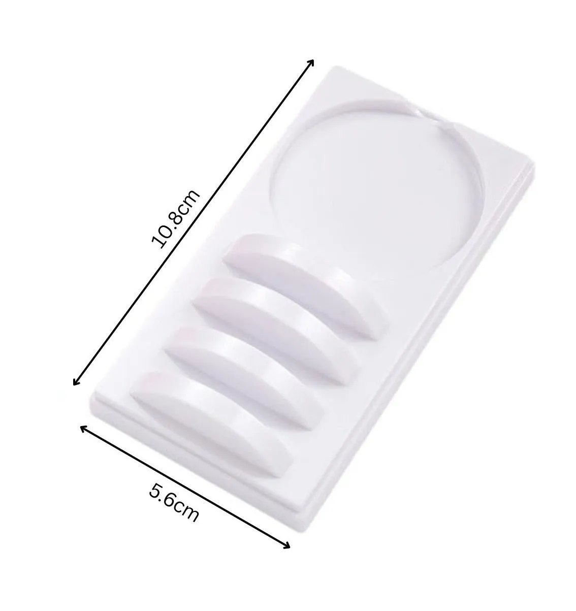 Eyelash Extension Holder & Glue Pallet - White