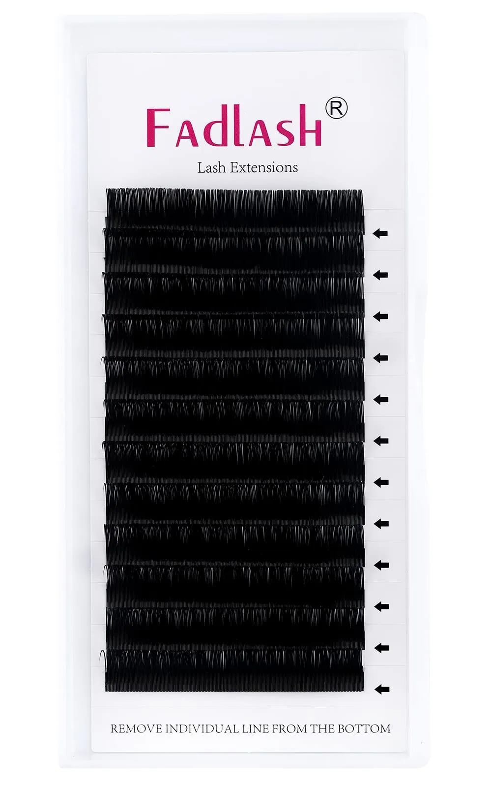 Eyelash Extensions FADLASH D Curl Lash Extensions Mixed Tray 8-14mm 0.20mm Silk Classic Eyelash Extensions Supplies (0.20-D, Mix 8-14mm)