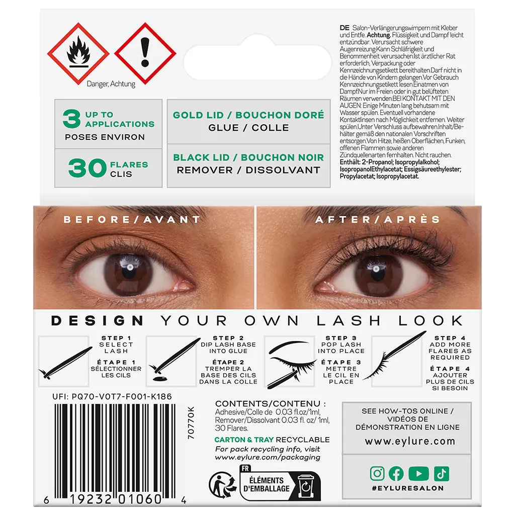 Eylure Salon Extensions Individual Lashes C & D Curl
