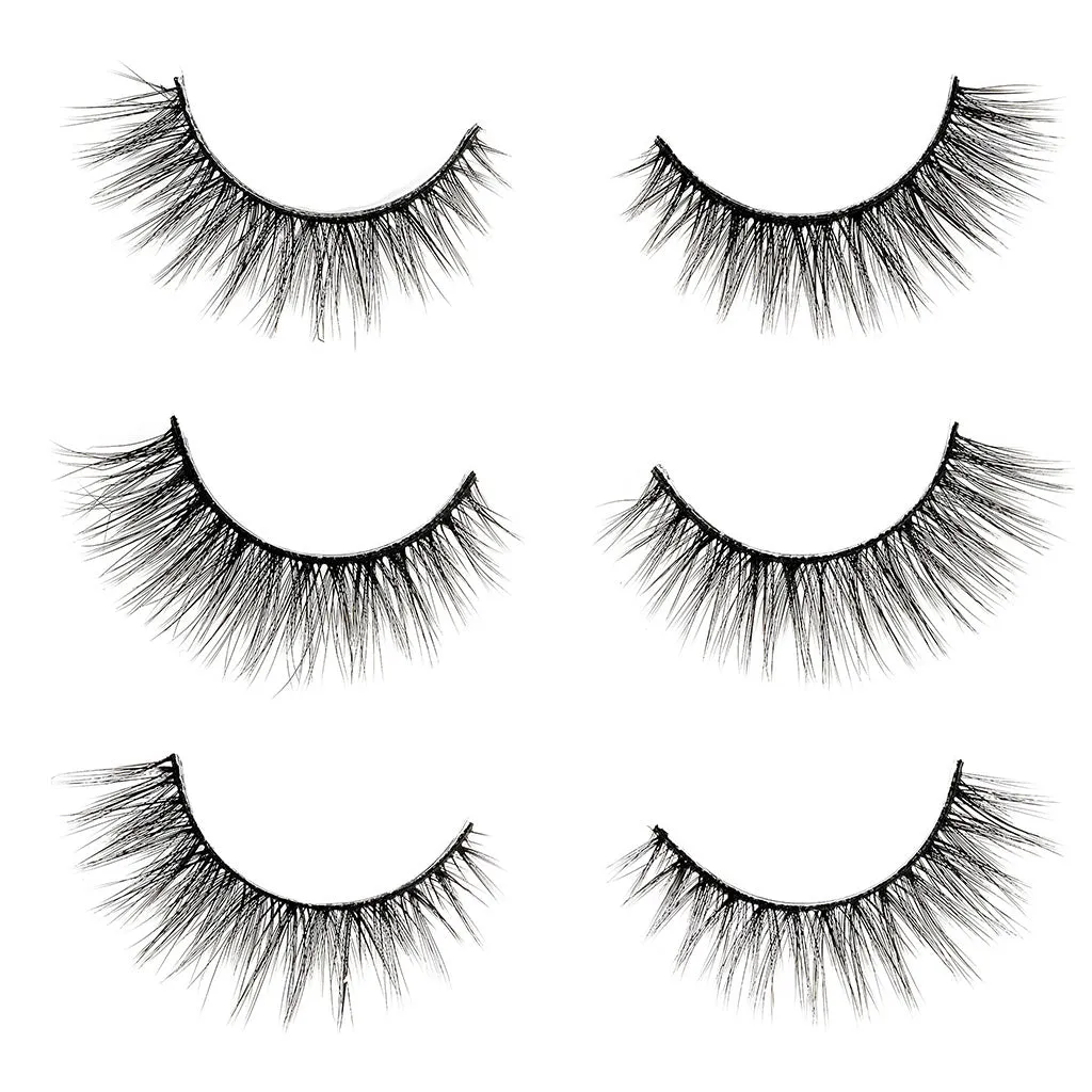 Invogue False Eyelashes Jetsetter Multipack (3 Pairs)