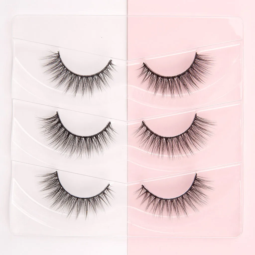 Invogue False Eyelashes Jetsetter Multipack (3 Pairs)