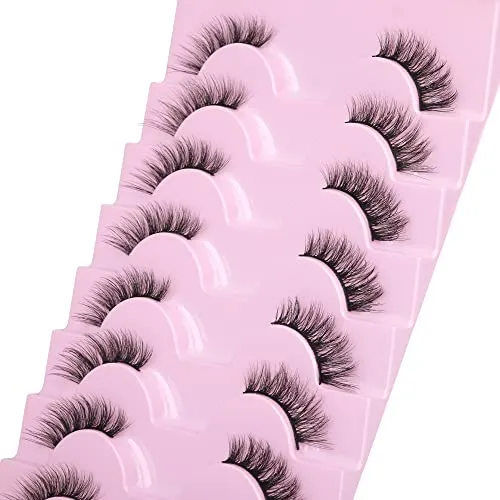 Mavphnee Half Lashes Natural Cat Eye Multi Layer Wispy Fluffy 3d False Lashes