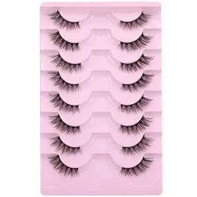 Mavphnee Half Lashes Natural Cat Eye Multi Layer Wispy Fluffy 3d False Lashes