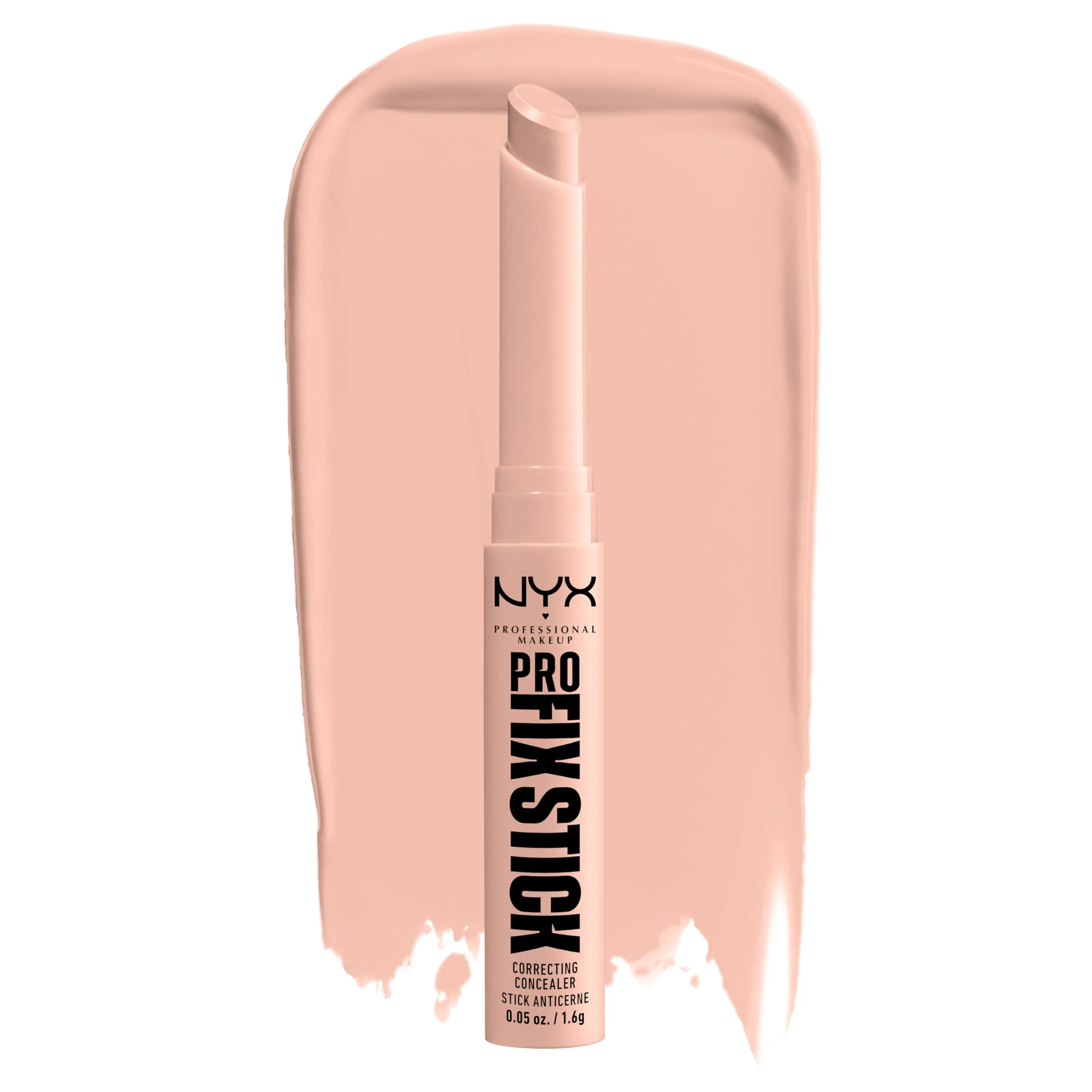 NYX PROFESSIONAL MAKEUP, Pro Fix Stick Correcting Concealer, Infused with hyaluronic acid, Cream formula - 0.2 Pink