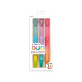 OOLY Writer's Duo Double-Ended Fountain Pens   Highlighters - Set of 3