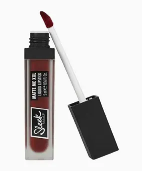 Sleek Make Up Matte Me XXL Liquid Lipstick I M Vegan Left On Red