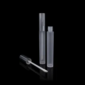 Vibe Lip Gloss Container Shiny Silver Cap with Frosted Bottle